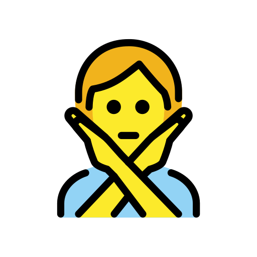 Face With No Good Gesture on OpenMoji
