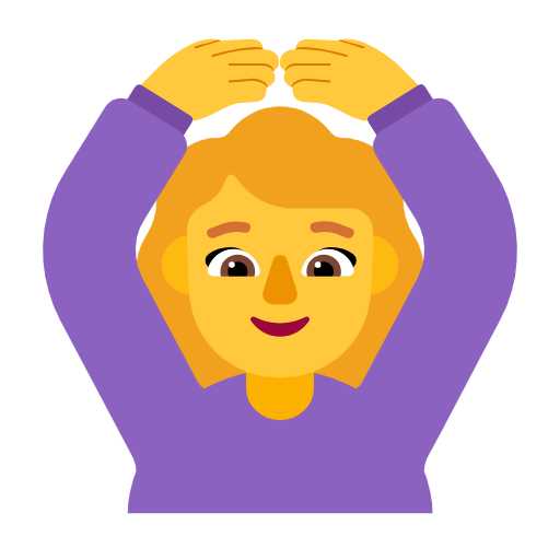 Woman Gesturing Ok on Microsoft Fluent