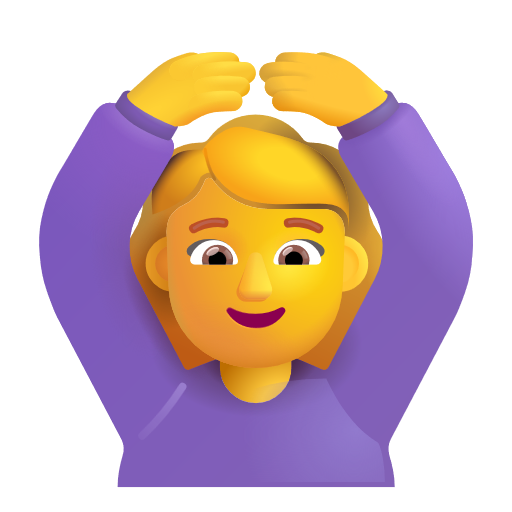 Woman Gesturing Ok on Microsoft 3D