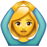 Woman Gesturing Ok on WhatsApp