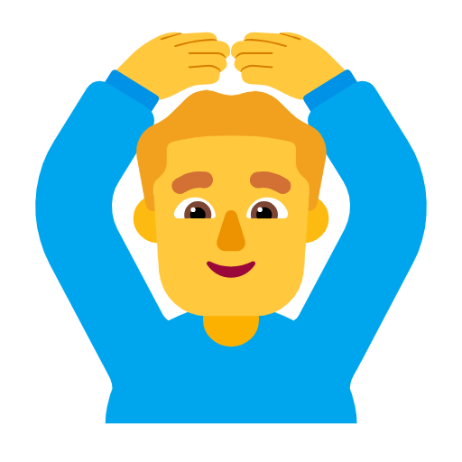 Man Gesturing Ok on Microsoft Fluent