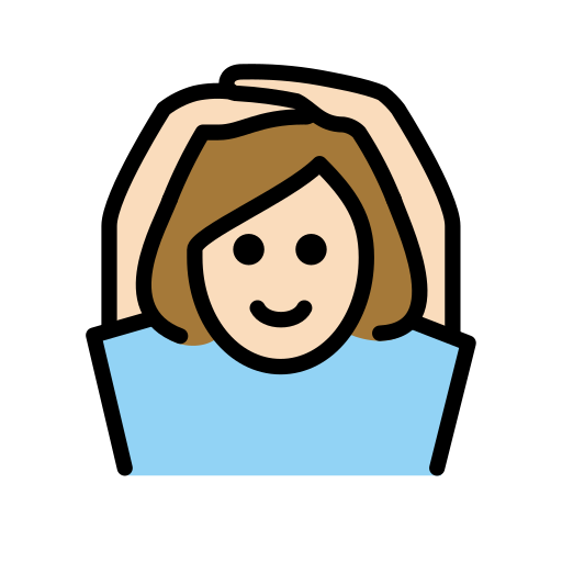 Woman Gesturing Ok: Light Skin Tone on OpenMoji