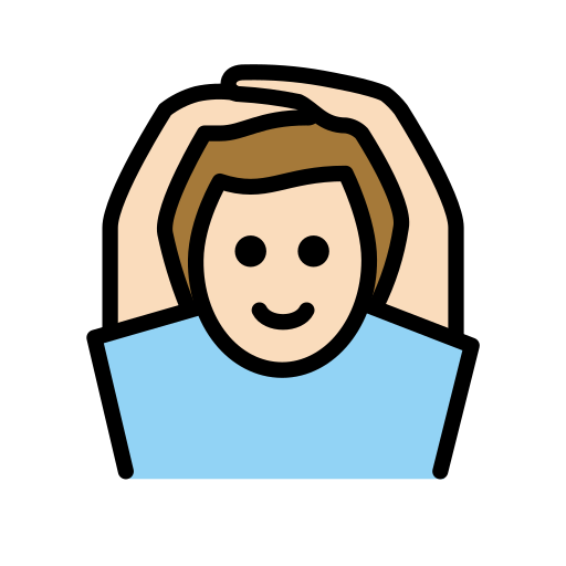 Man Gesturing Ok: Light Skin Tone on OpenMoji