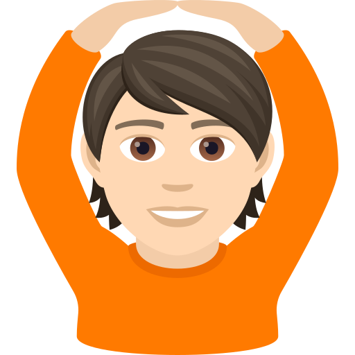 Face With Ok Gesture: Light Skin Tone on JoyPixels