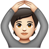 Face With Ok Gesture: Light Skin Tone on WhatsApp