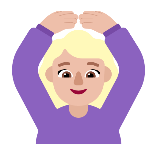 Woman Gesturing Ok: Medium-Light Skin Tone on Microsoft Fluent