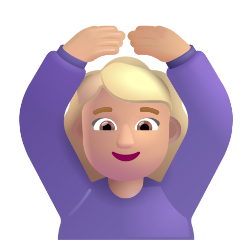 Woman Gesturing Ok: Medium-Light Skin Tone on Microsoft 3D