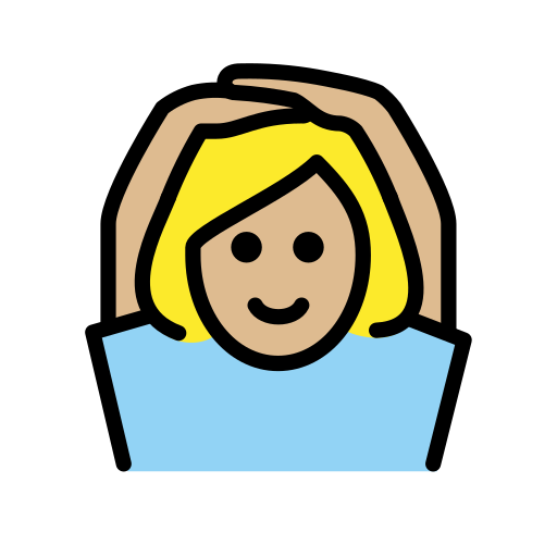 Woman Gesturing Ok: Medium-Light Skin Tone on OpenMoji