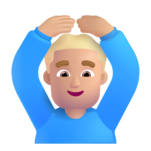Man Gesturing Ok: Medium-Light Skin Tone on Microsoft 3D