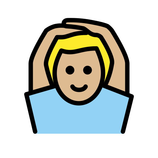 Man Gesturing Ok: Medium-Light Skin Tone on OpenMoji