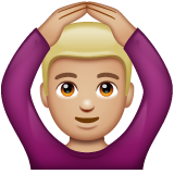 Man Gesturing Ok: Medium-Light Skin Tone on WhatsApp