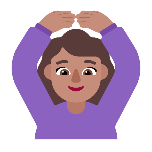 Woman Gesturing Ok: Medium Skin Tone on Microsoft Fluent