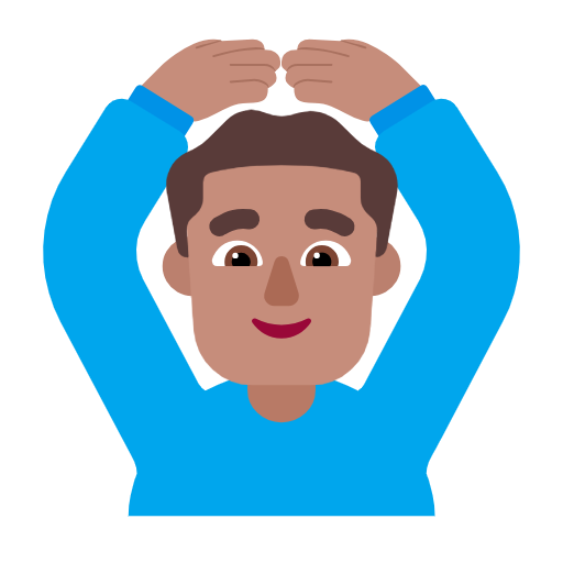 Man Gesturing Ok: Medium Skin Tone on Microsoft Fluent