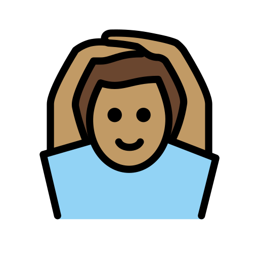 Man Gesturing Ok: Medium Skin Tone on OpenMoji