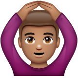 Man Gesturing Ok: Medium Skin Tone on WhatsApp