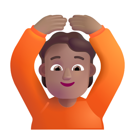 Face With Ok Gesture: Medium Skin Tone on Microsoft 3D