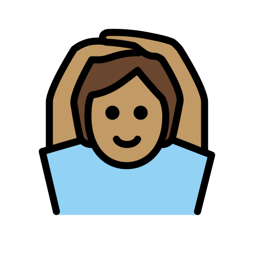 Face With Ok Gesture: Medium Skin Tone on OpenMoji