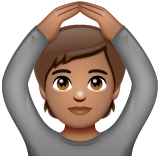 Face With Ok Gesture: Medium Skin Tone on WhatsApp