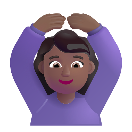 Woman Gesturing Ok: Medium-Dark Skin Tone on Microsoft 3D