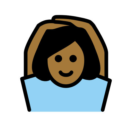 Woman Gesturing Ok: Medium-Dark Skin Tone on OpenMoji