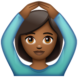 Woman Gesturing Ok: Medium-Dark Skin Tone on WhatsApp