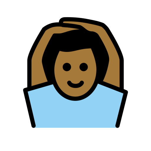 Man Gesturing Ok: Medium-Dark Skin Tone on OpenMoji