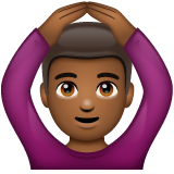Man Gesturing Ok: Medium-Dark Skin Tone on WhatsApp