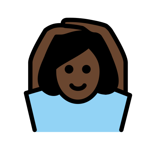 Woman Gesturing Ok: Dark Skin Tone on OpenMoji