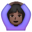 Woman Gesturing Ok: Dark Skin Tone on Samsung