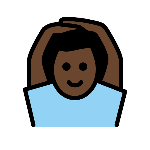 Man Gesturing Ok: Dark Skin Tone on OpenMoji