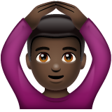 Man Gesturing Ok: Dark Skin Tone on WhatsApp
