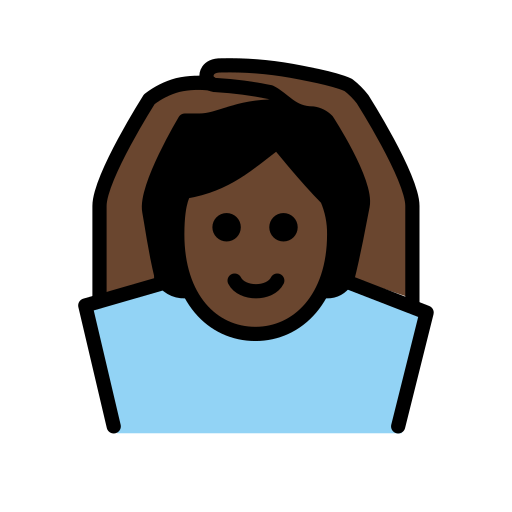 Face With Ok Gesture: Dark Skin Tone on OpenMoji