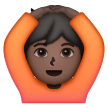 Face With Ok Gesture: Dark Skin Tone on Samsung