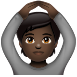 Face With Ok Gesture: Dark Skin Tone on WhatsApp