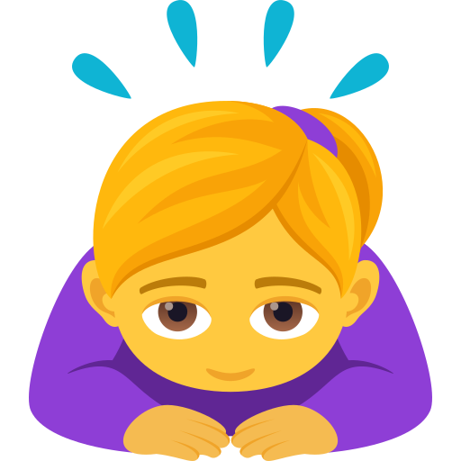 Woman Bowing on JoyPixels