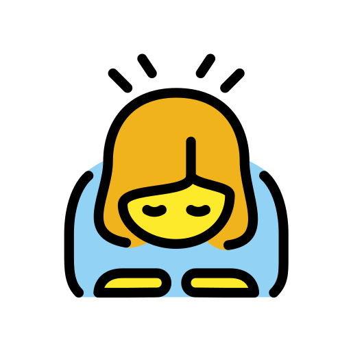 Woman Bowing on OpenMoji