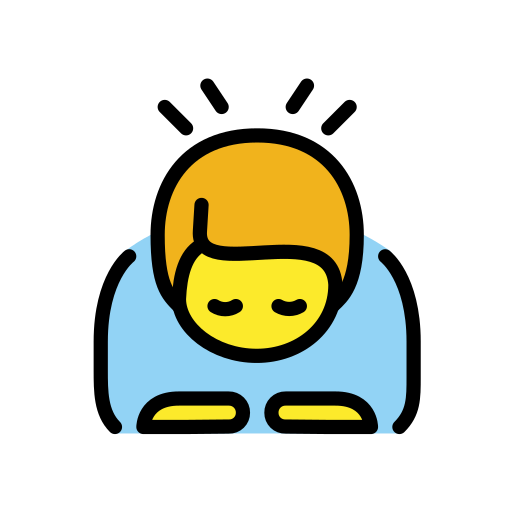 Man Bowing on OpenMoji