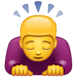 Man Bowing on WhatsApp