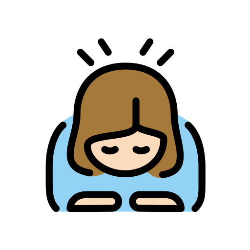Woman Bowing: Light Skin Tone on OpenMoji