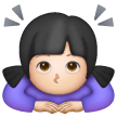 Woman Bowing: Light Skin Tone on Samsung