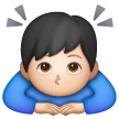 Man Bowing: Light Skin Tone on Samsung