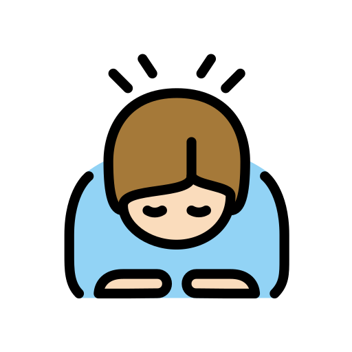 Person Bowing Deeply: Light Skin Tone on OpenMoji