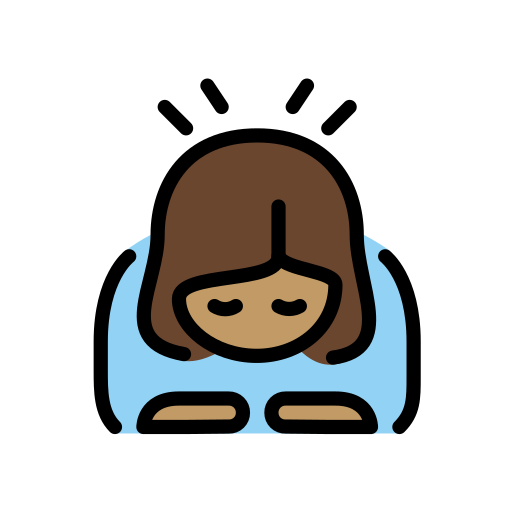 Woman Bowing: Medium Skin Tone on OpenMoji