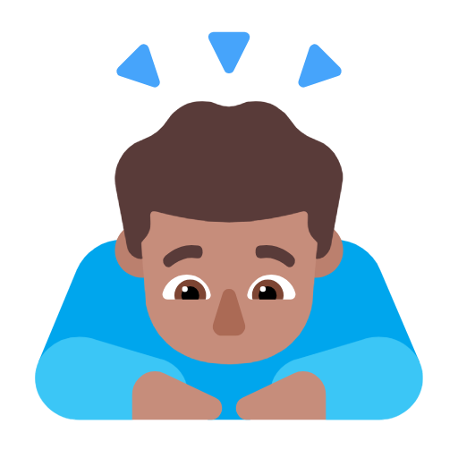 Man Bowing: Medium Skin Tone on Microsoft Fluent