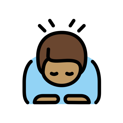 Man Bowing: Medium Skin Tone on OpenMoji