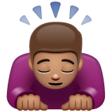 Man Bowing: Medium Skin Tone on WhatsApp