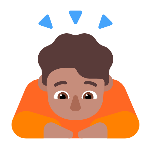Person Bowing Deeply: Medium Skin Tone on Microsoft Fluent