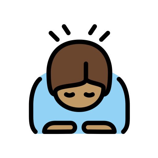Person Bowing Deeply: Medium Skin Tone on OpenMoji