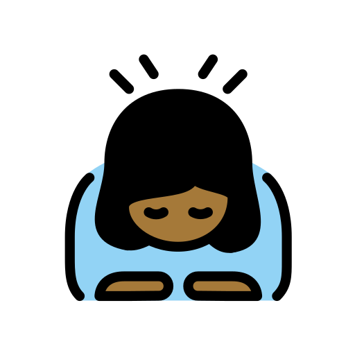 Woman Bowing: Medium-Dark Skin Tone on OpenMoji