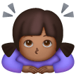 Woman Bowing: Medium-Dark Skin Tone on Samsung